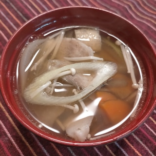 麺つゆ豚汁